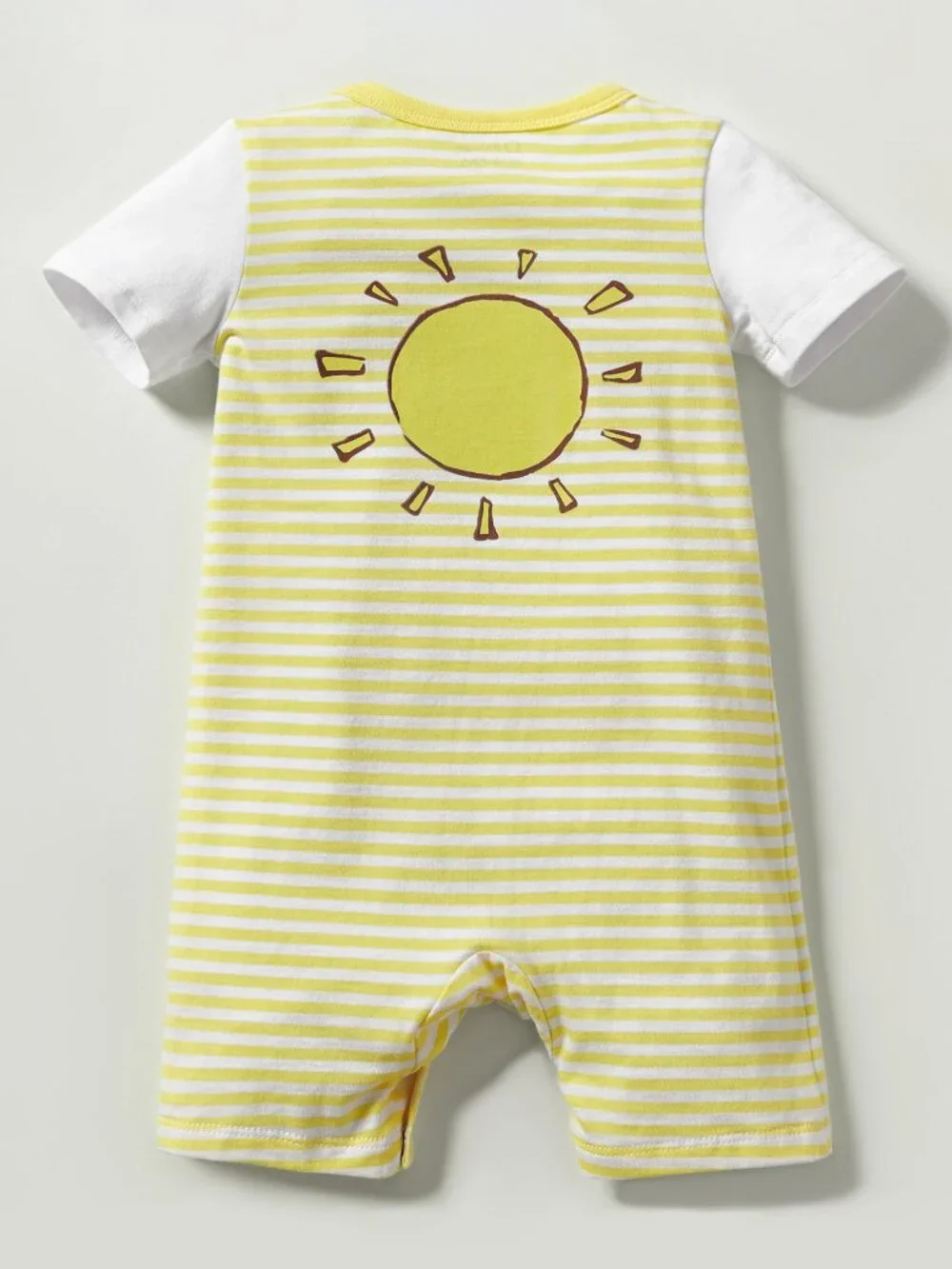 Care Bears Baby Yellow Stripe Funshine Bear Romper 0-3 months / 9-12 months NWT